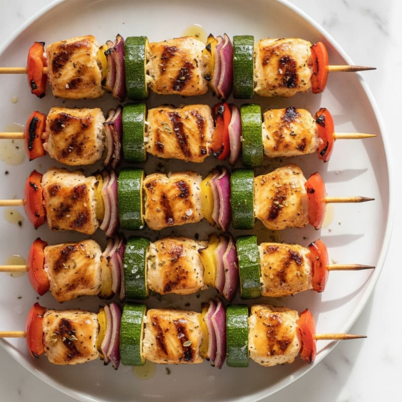 Grilled Chicken and Vegetable Kabobs