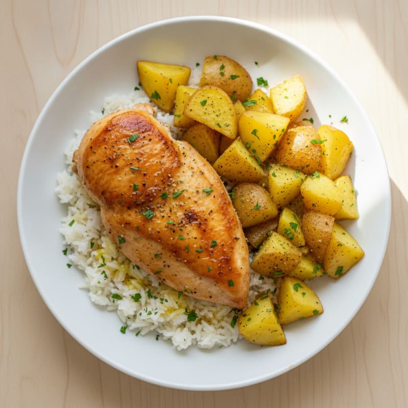 Herb-Roasted Chicken with Lemon Potatoes