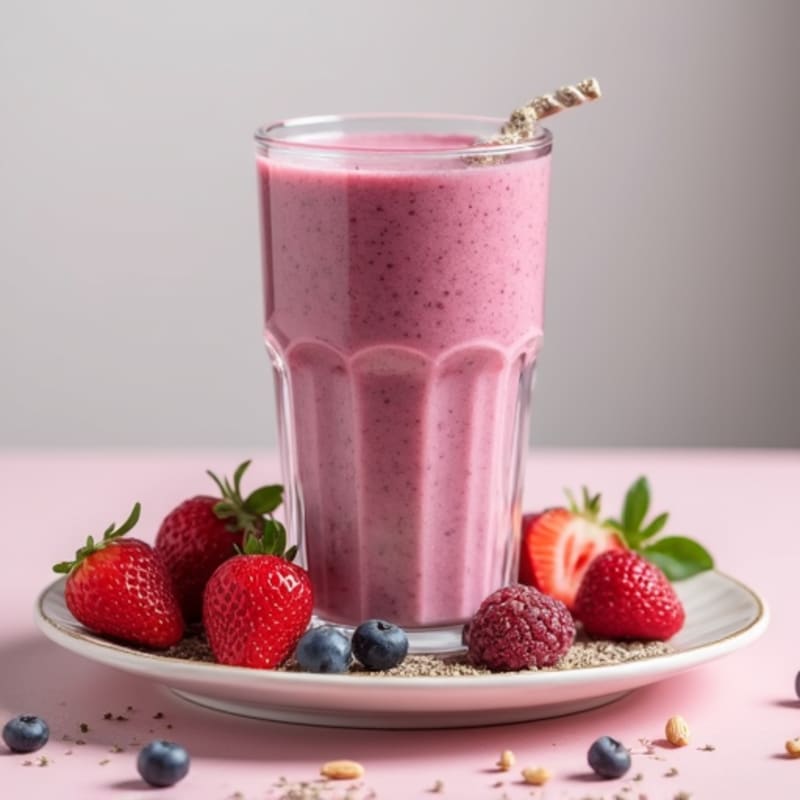 Silky Tofu Protein Smoothie with Chia Seeds