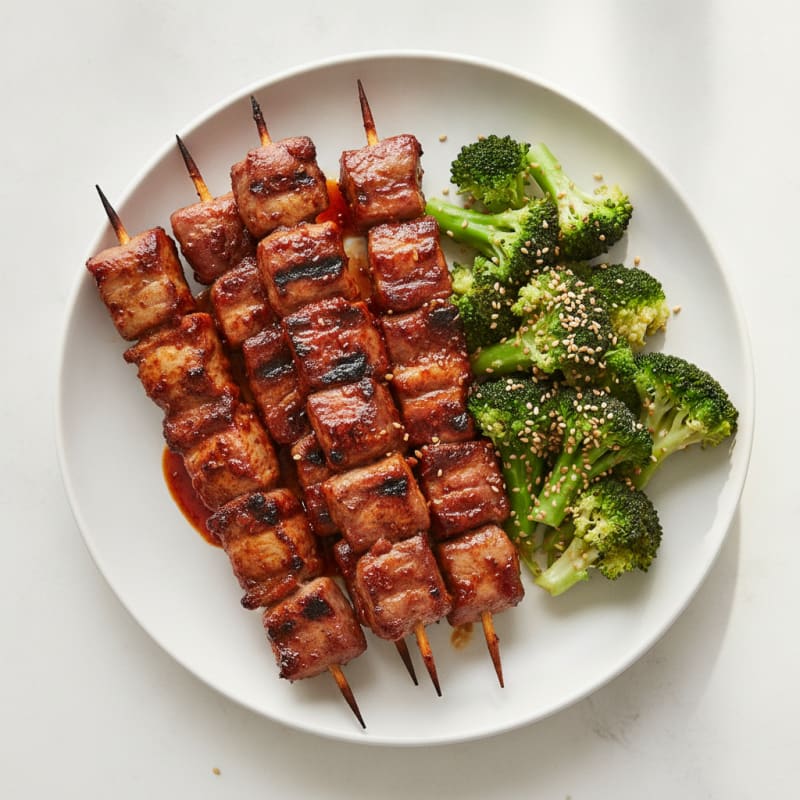 Spicy Gochujang Pork Skewers
