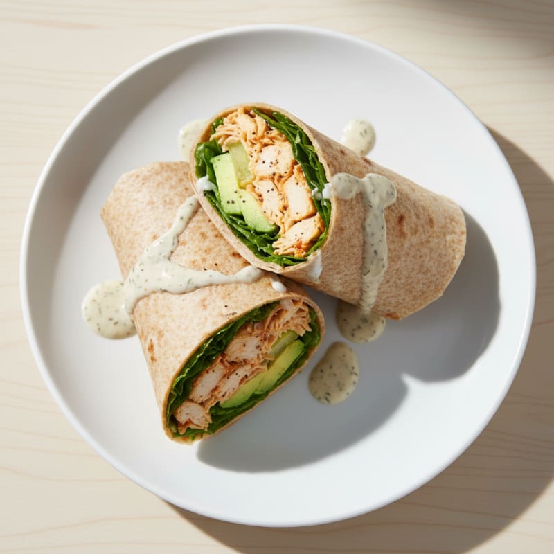 Buffalo Ranch Chicken Salad Wrap