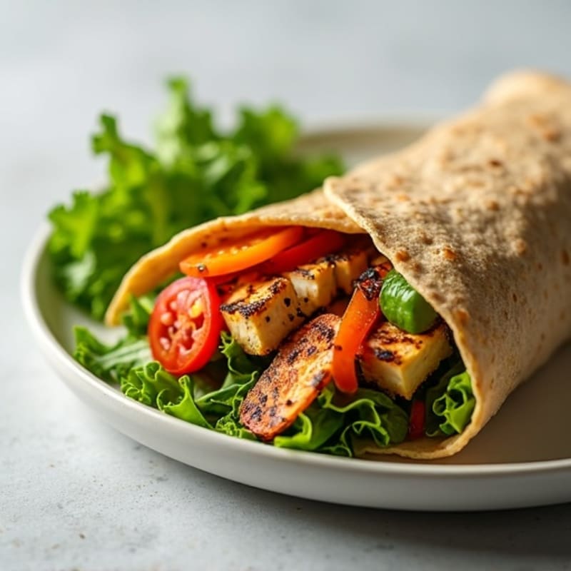 Fresh Veggie Hummus Wrap