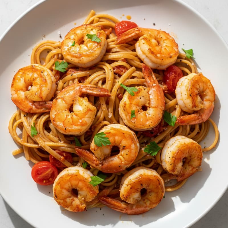 Spicy Calabrian Chili Shrimp Linguine
