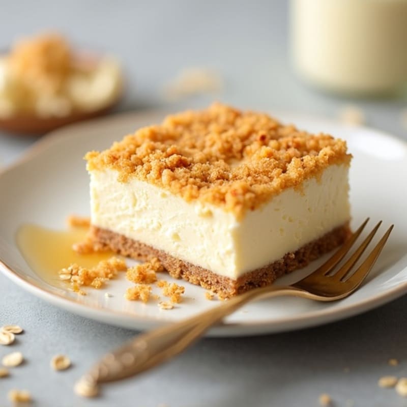 Creamy Protein Cheesecake with Cornmeal Crust