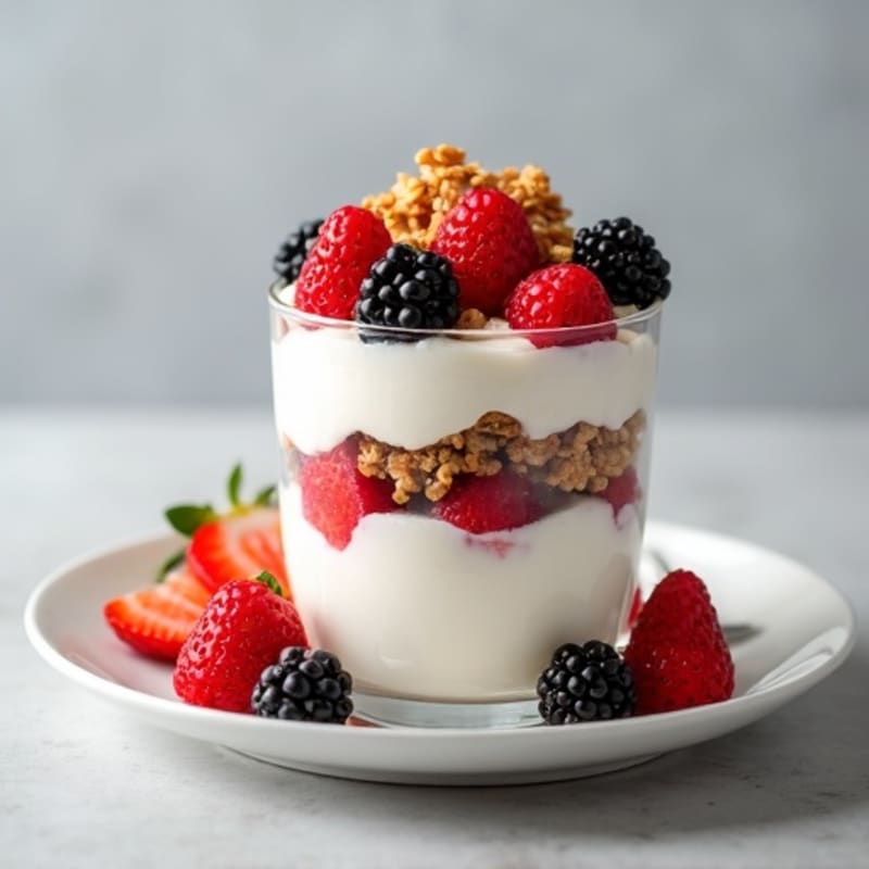 Creamy Greek Yogurt Protein Parfait with Mixed Berries