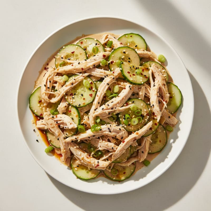 Shredded Chicken and Cucumber Salad
