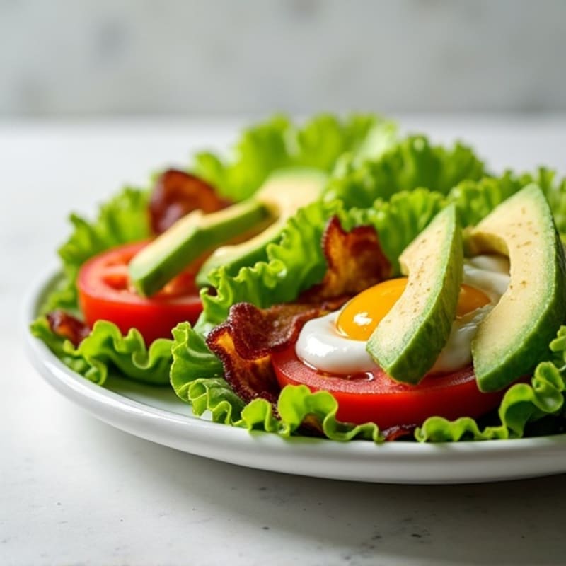 Crispy Turkey Bacon and Fresh Tomato Lettuce Wraps with Creamy Avocado