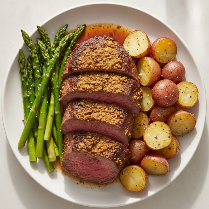 Garlic Herb Roasted Beef Tenderloin