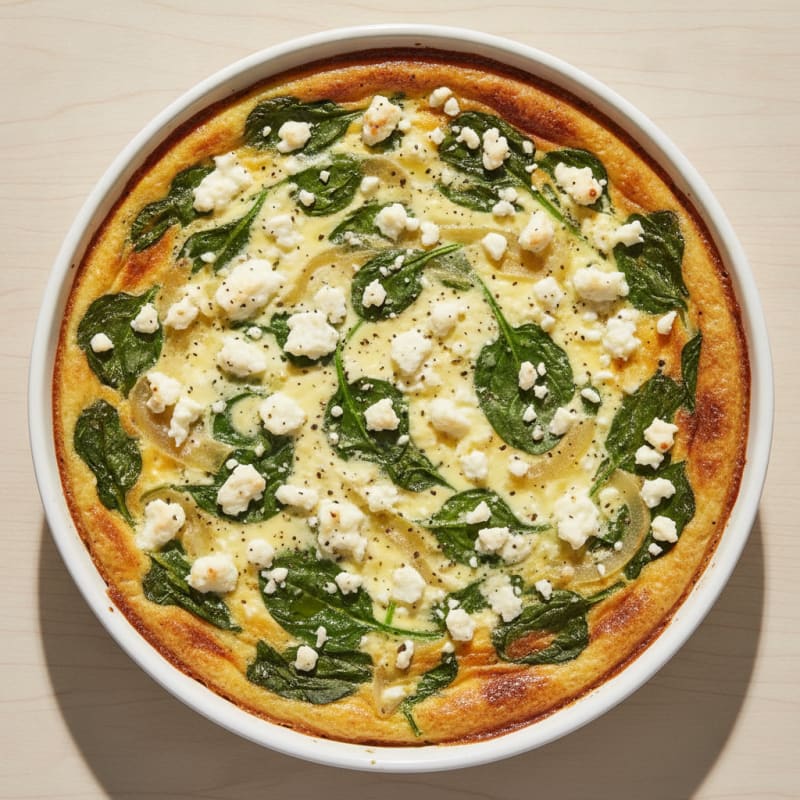 Crustless Spinach and Feta Quiche
