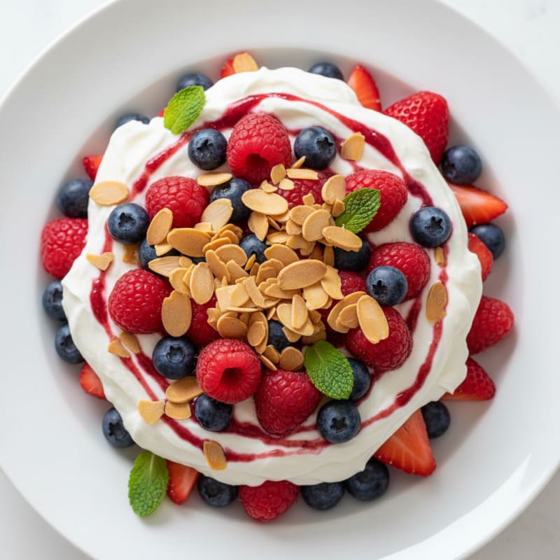 Greek Yogurt Protein Parfait with Mixed Berries