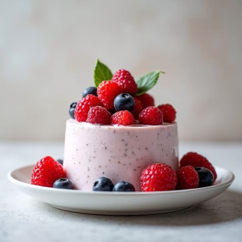 Creamy Greek Yogurt Protein Mousse with Mixed Berries