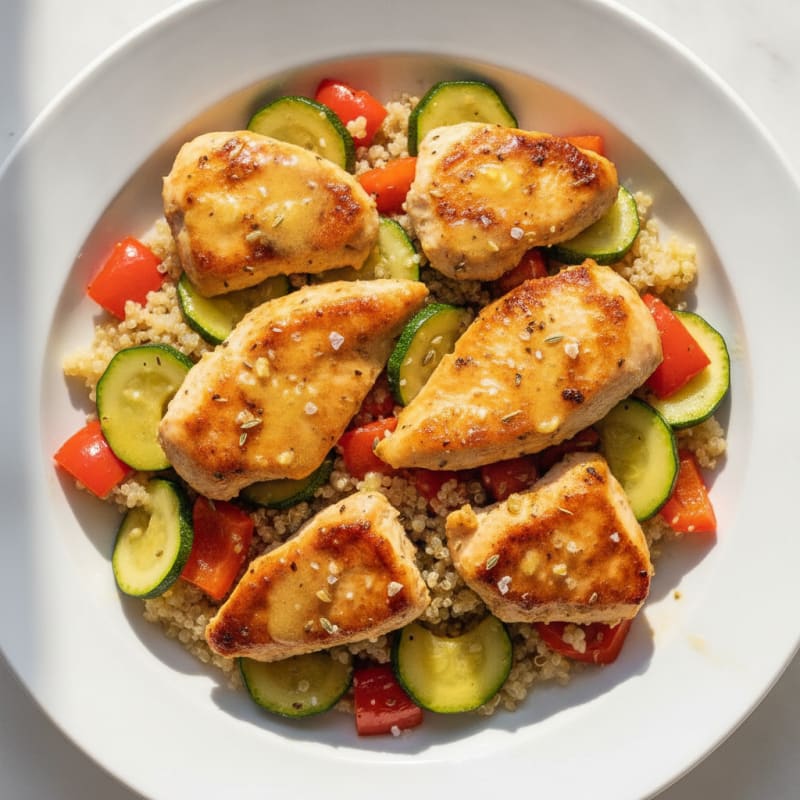 Lemon Herb Chicken and Veggie Bowl