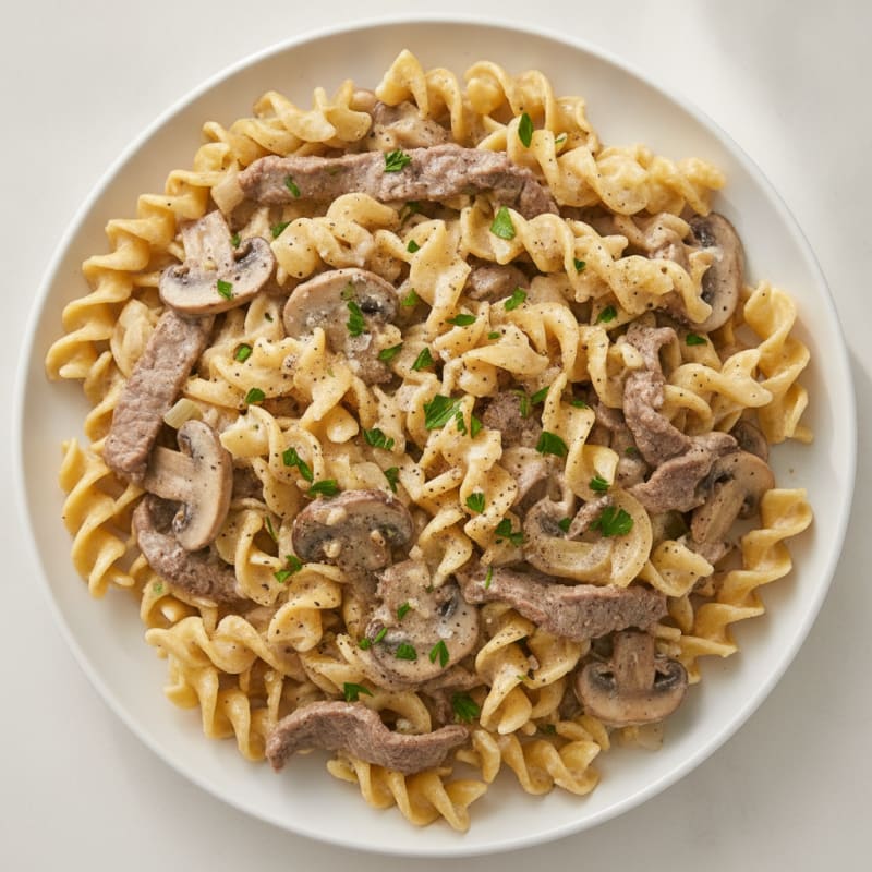 Beef Stroganoff with Egg Noodles
