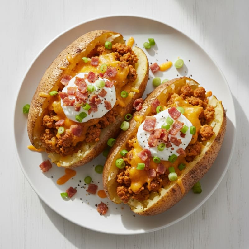 Bacon Cheddar Stuffed Potatoes