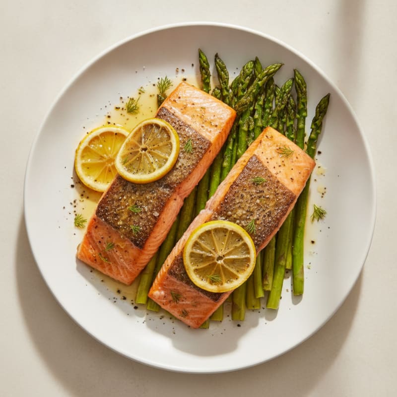 Lemon Herb Baked Salmon with Asparagus