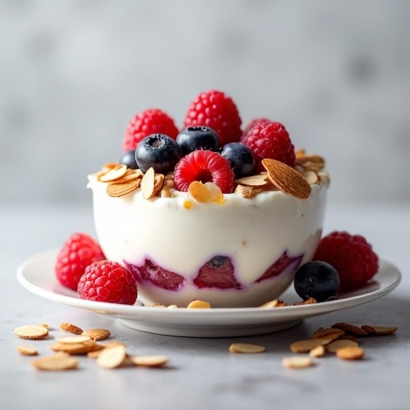 Greek Yogurt Protein Parfait with Mixed Berries
