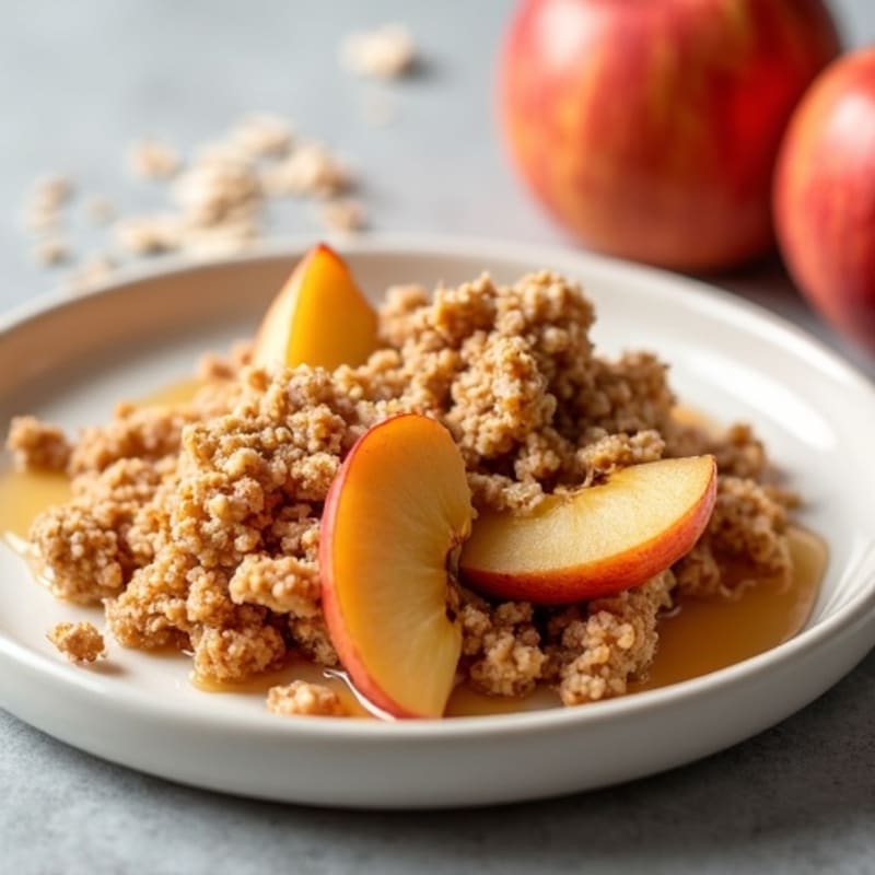 Protein-Packed Warm Apple Crumble