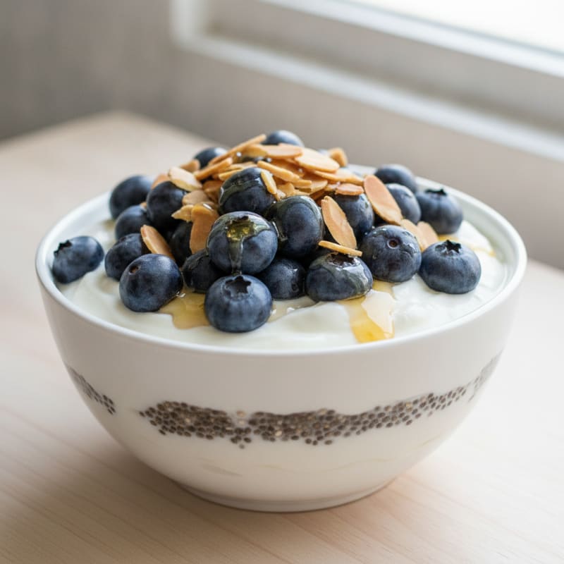 Greek Yogurt Protein Parfait with Chia Seeds