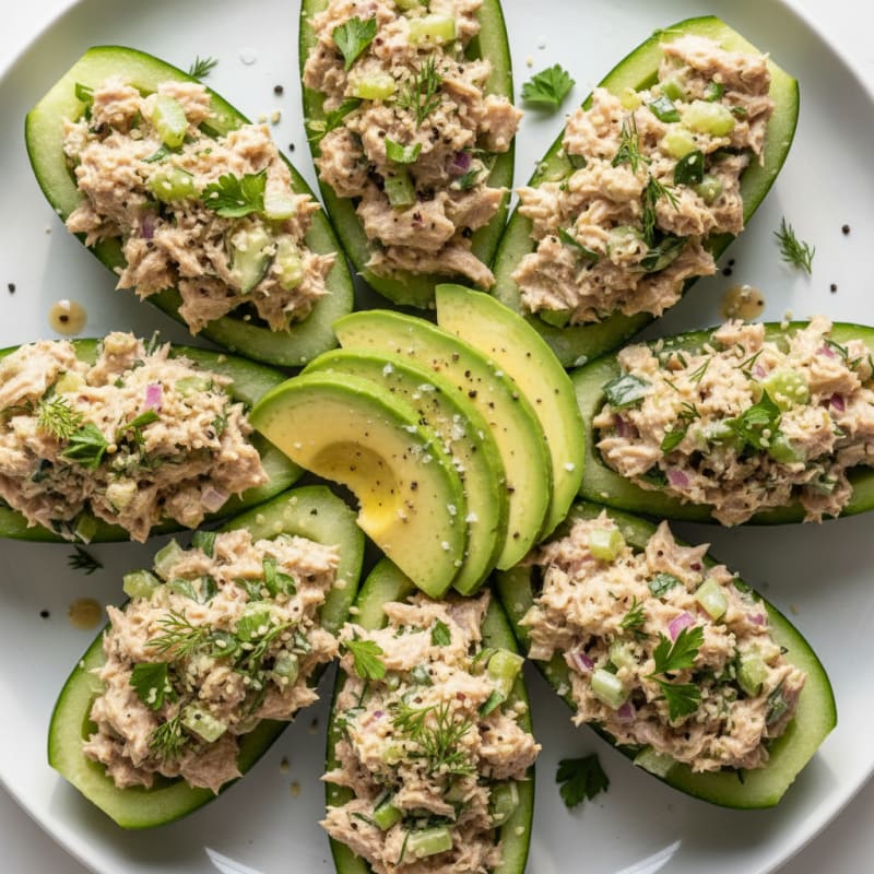 Tuna Cucumber Herb Salad