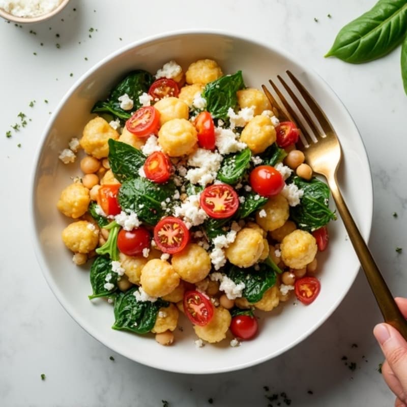 Creamy Chickpea and Feta Gnocchi Bake