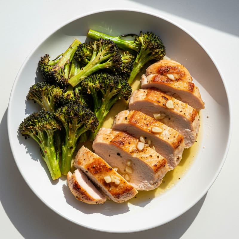 Seared Turkey Breast with Roasted Broccoli