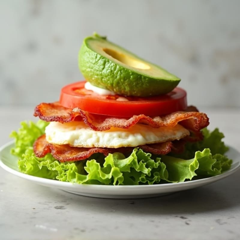 Crispy Turkey Bacon Lettuce Stack with Herb Aioli
