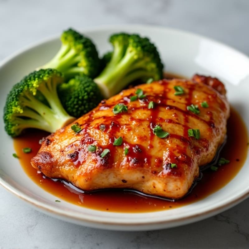 Crispy Baked Teriyaki Chicken with Roasted Broccoli