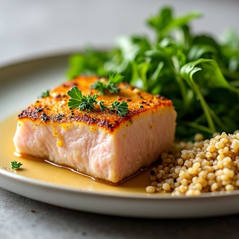 Herb-Crusted Seared Tuna with Citrus Glaze