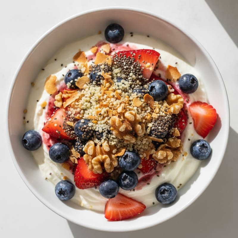 Silky Greek Yogurt Protein Parfait with Berries
