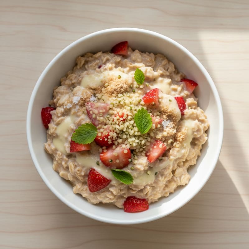 Strawberry Shortcake Overnight Oats