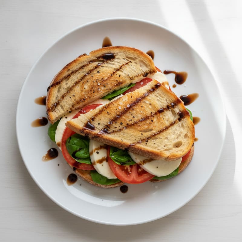 Grilled Caprese Sandwich with Balsamic Glaze