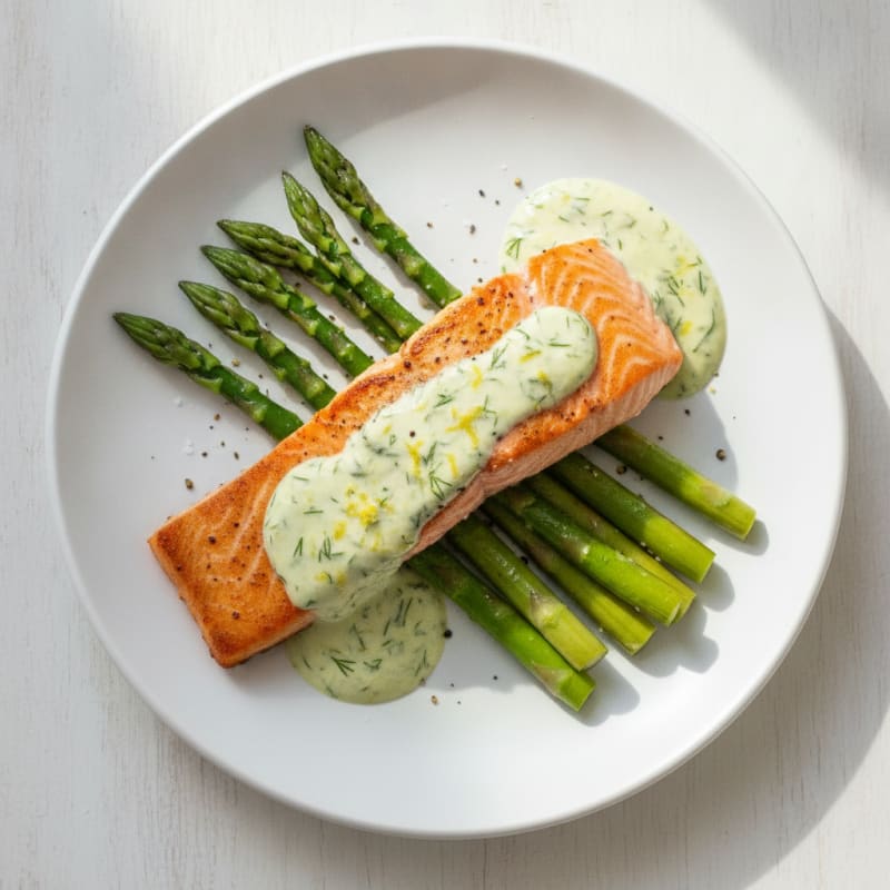 Pan-Seared Salmon with Lemon-Dill Sauce