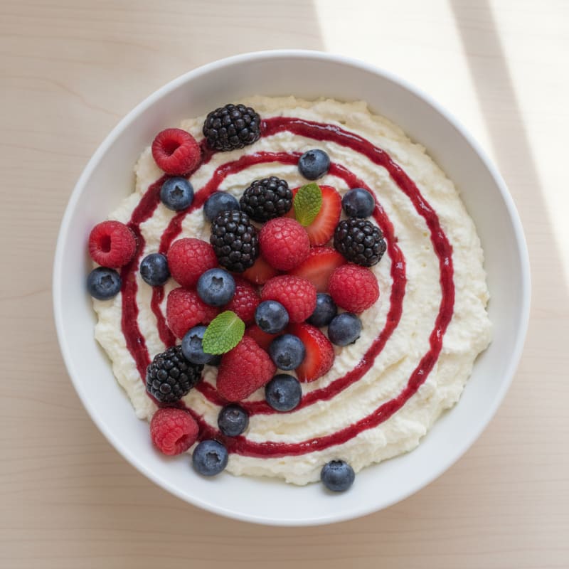 Silky Protein Yogurt with Mixed Berries