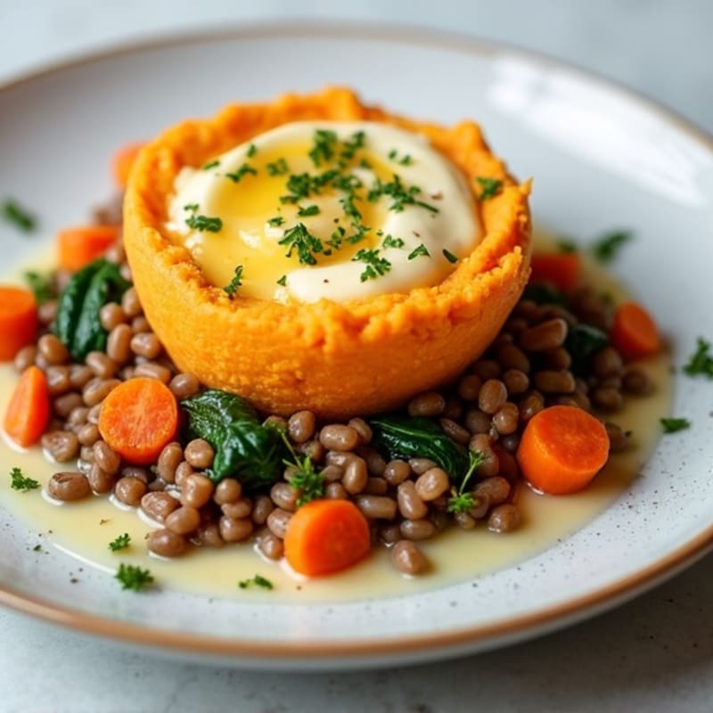 Creamy Sweet Potato and Lentil Shepherd's Pie