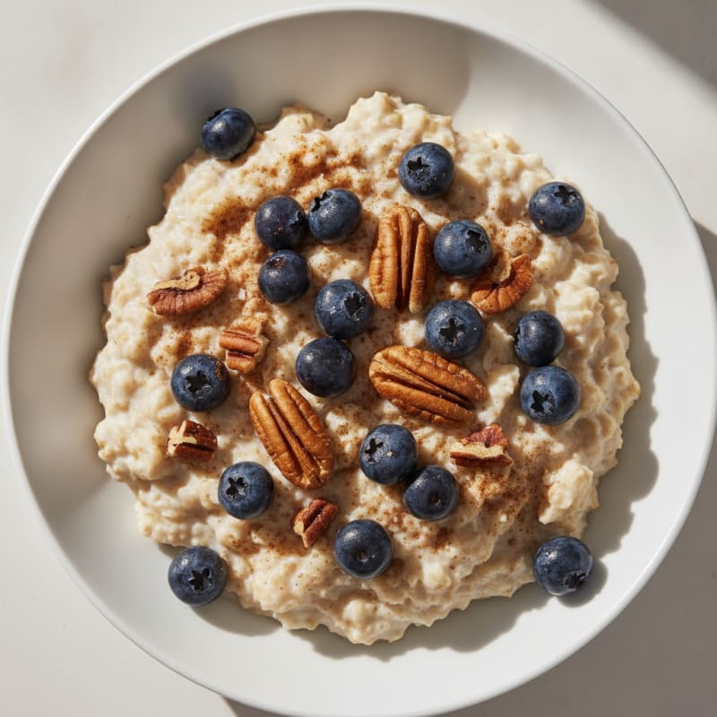 Blueberry Pecan Protein Oatmeal Bowl