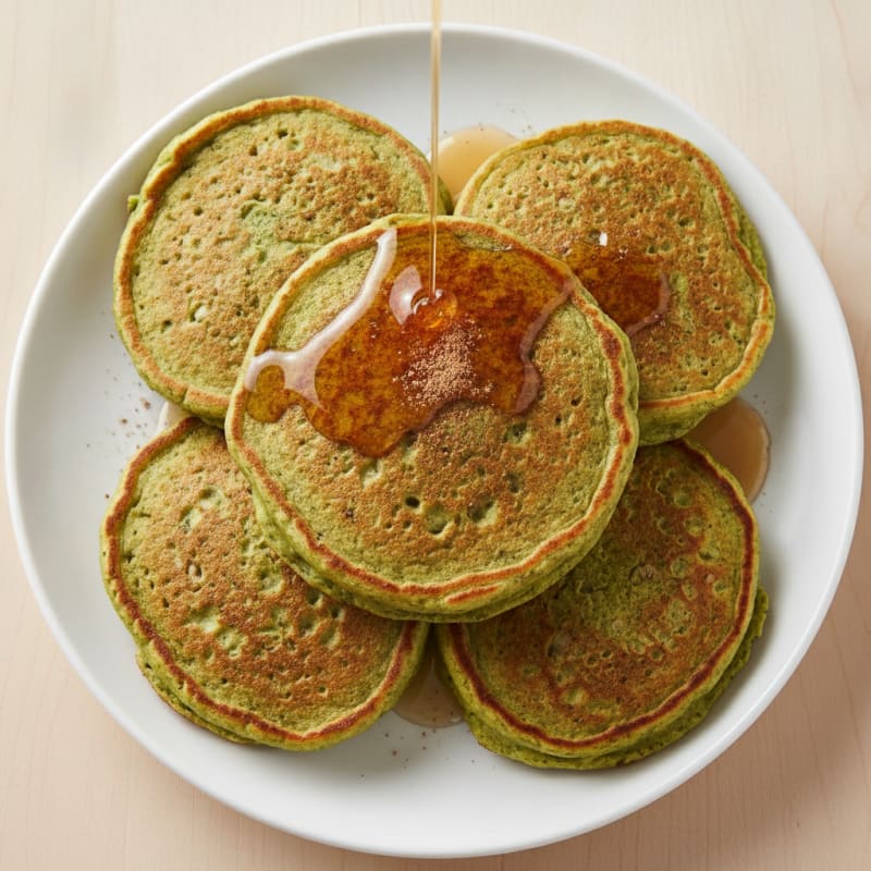 Banana Spinach Cottage Cheese Pancakes