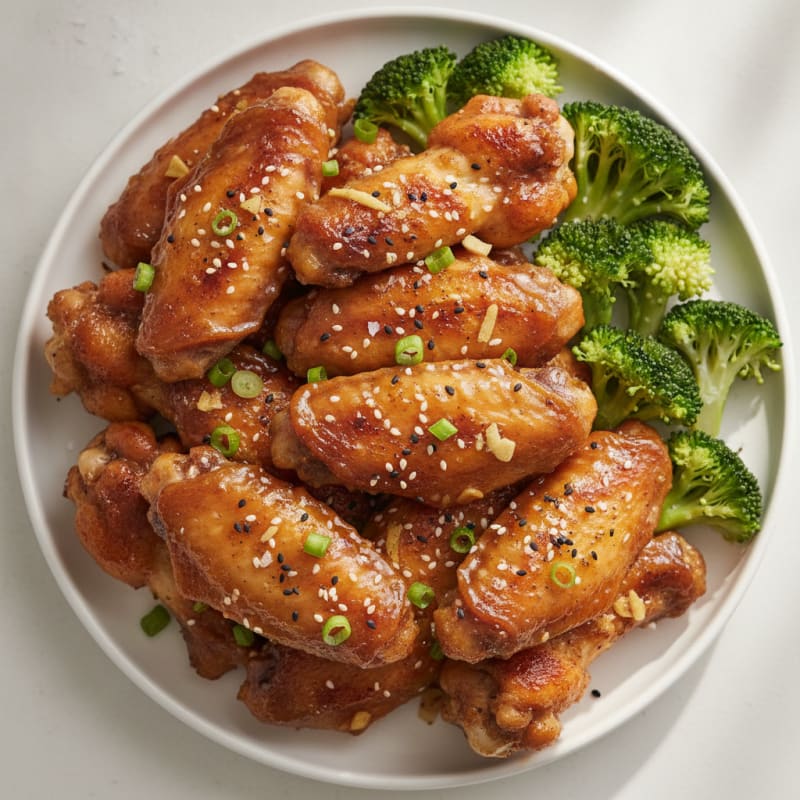 Sweet Honey-Garlic Glazed Chicken Wings