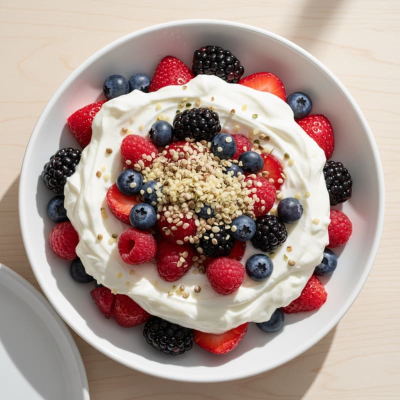 Creamy Greek Yogurt Protein Parfait with Mixed Berries