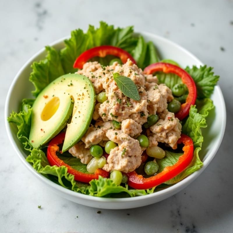 Fresh Tuna Salad with Crispy Celery and Bell Peppers