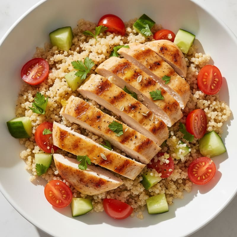 Lemon Herb Chicken and Quinoa Bowl