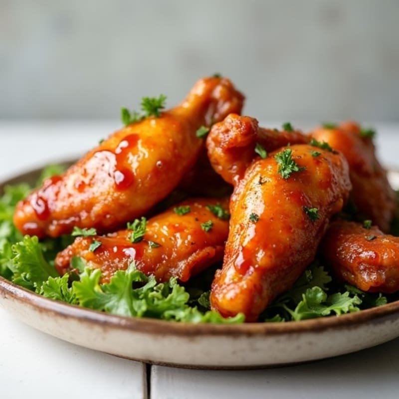 Crispy Baked Sticky Honey-Garlic Chicken Wings