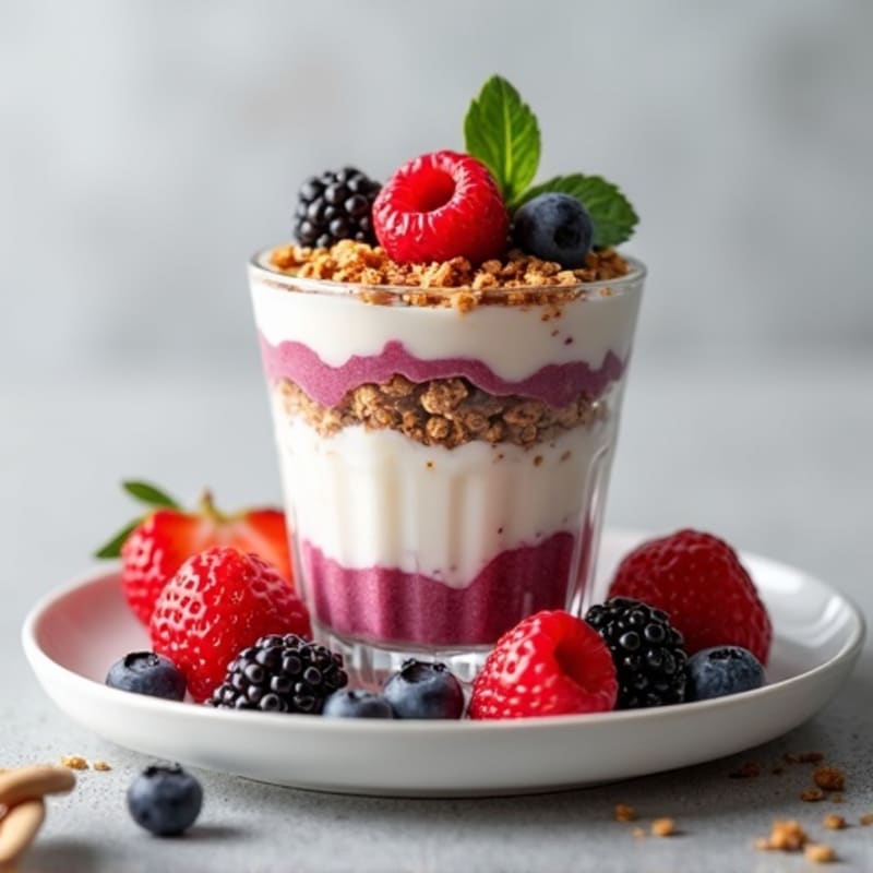 Creamy Greek Yogurt Protein Parfait with Mixed Berries