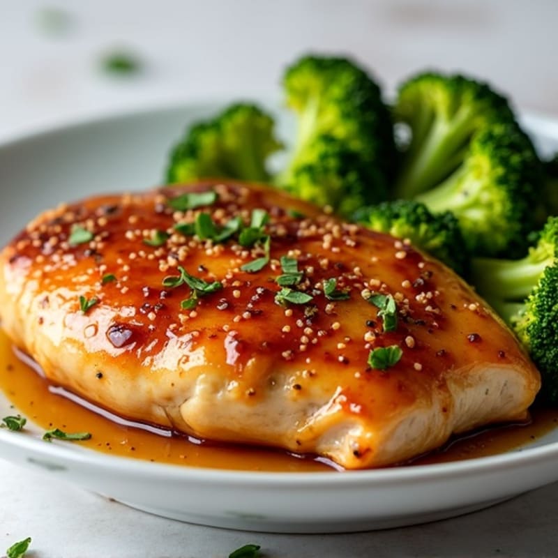 Baked Teriyaki Chicken with Roasted Broccoli