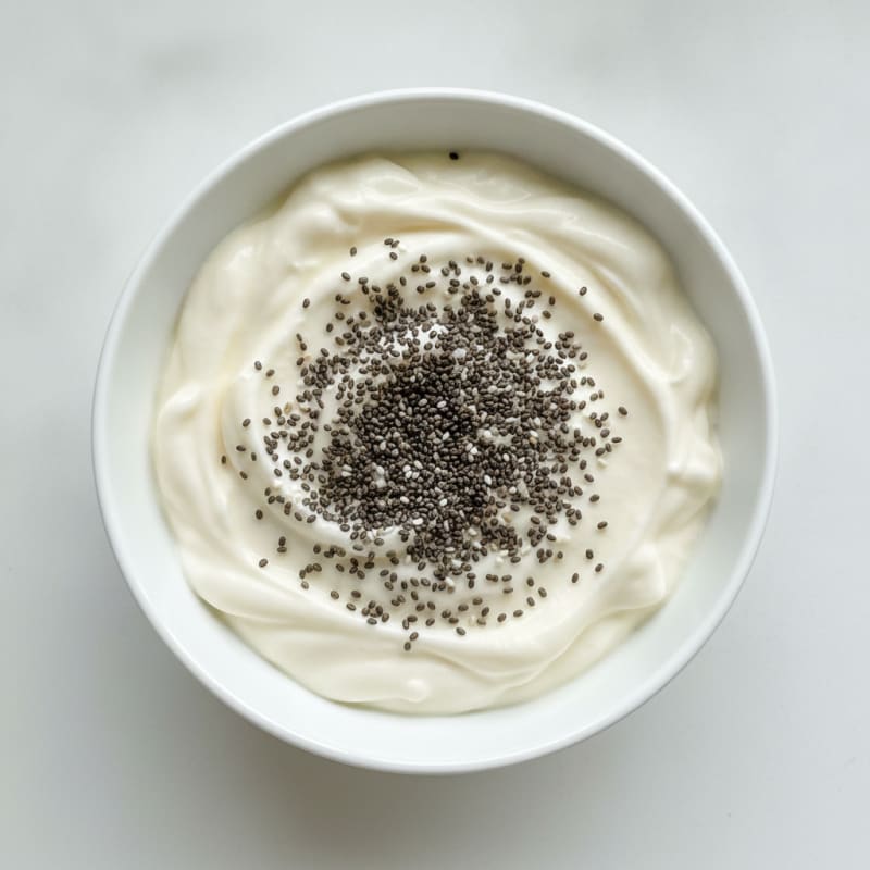Silky Vanilla Protein Yogurt with Chia Seeds