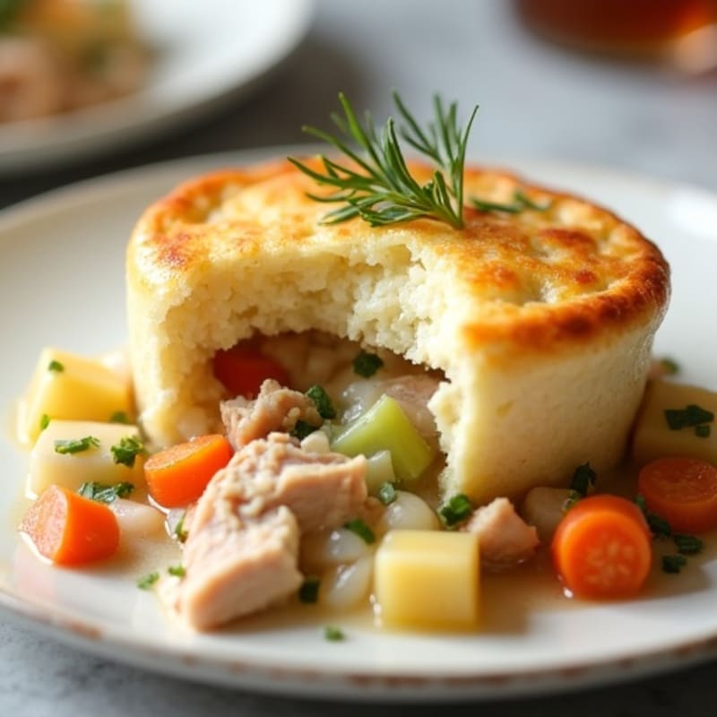 Lightened-Up Creamy Chicken and Root Vegetable Pot Pie