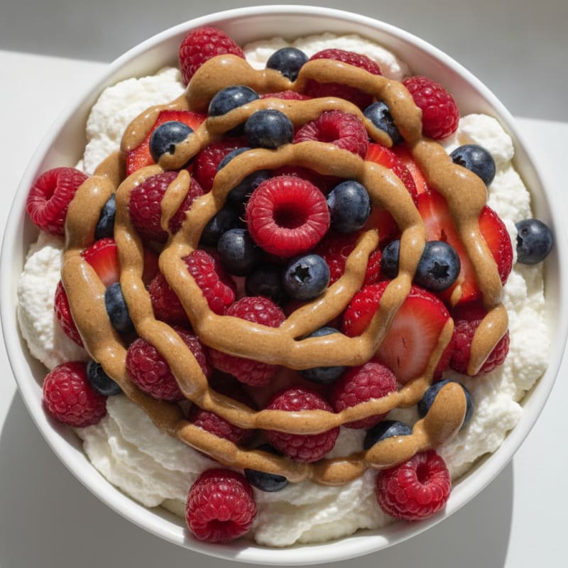 Silky Greek Yogurt Protein Mousse with Berries