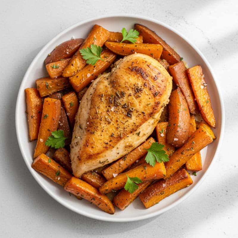 Savory Herb-Roasted Chicken with Root Vegetables