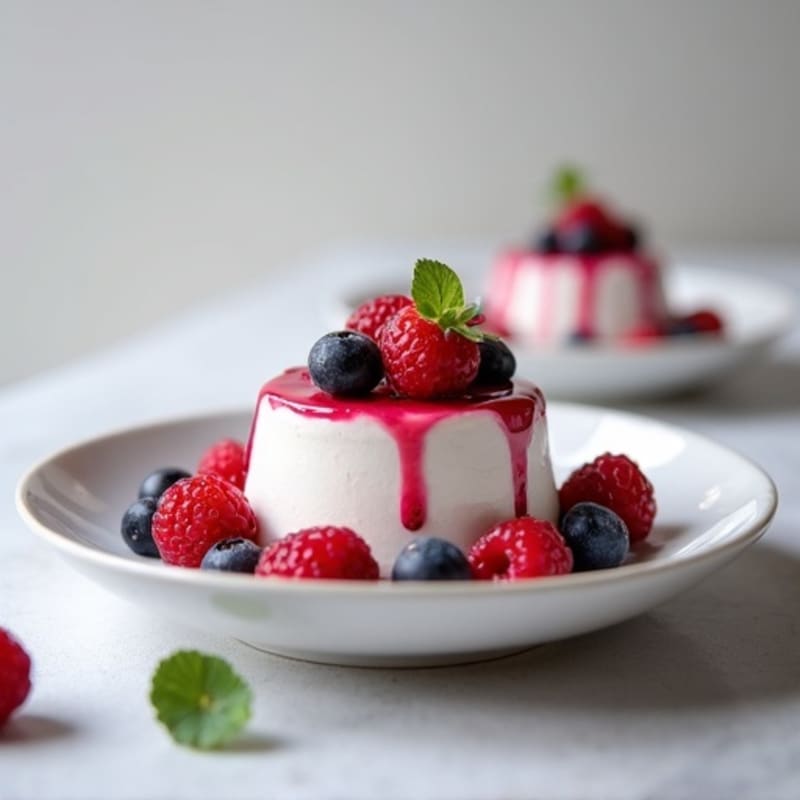 Greek Yogurt Protein Mousse with Mixed Berries