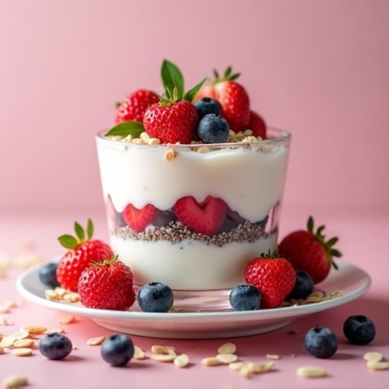 Creamy Greek Yogurt Protein Parfait with Berries