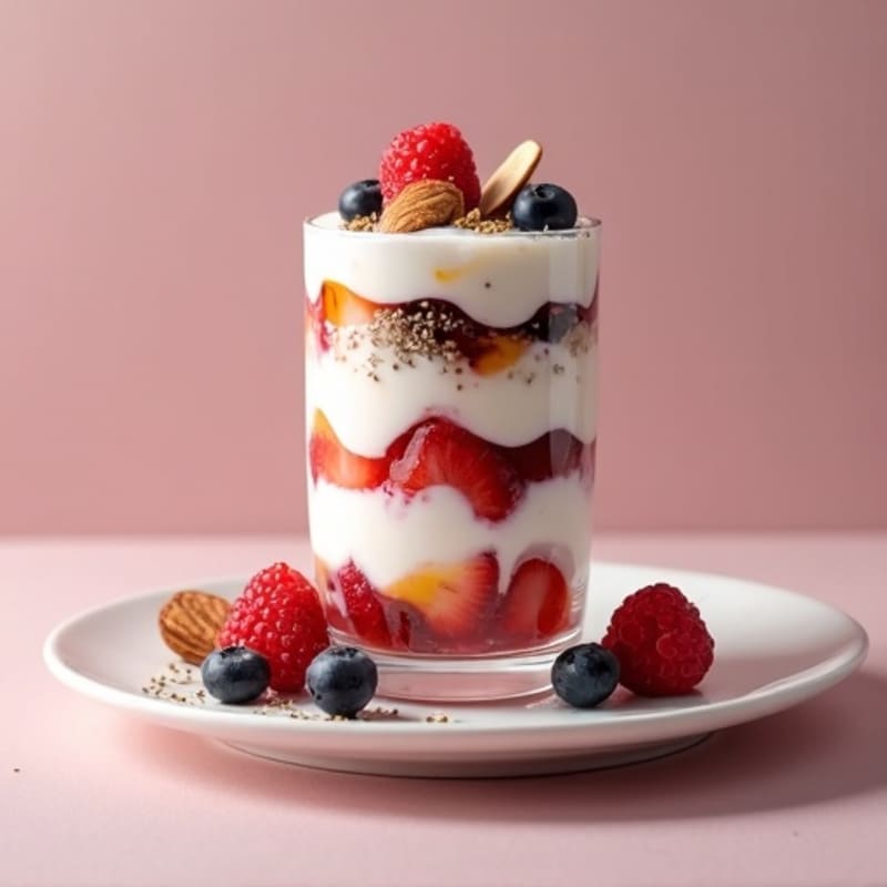 Greek Yogurt Parfait with Berries and Toasted Almonds